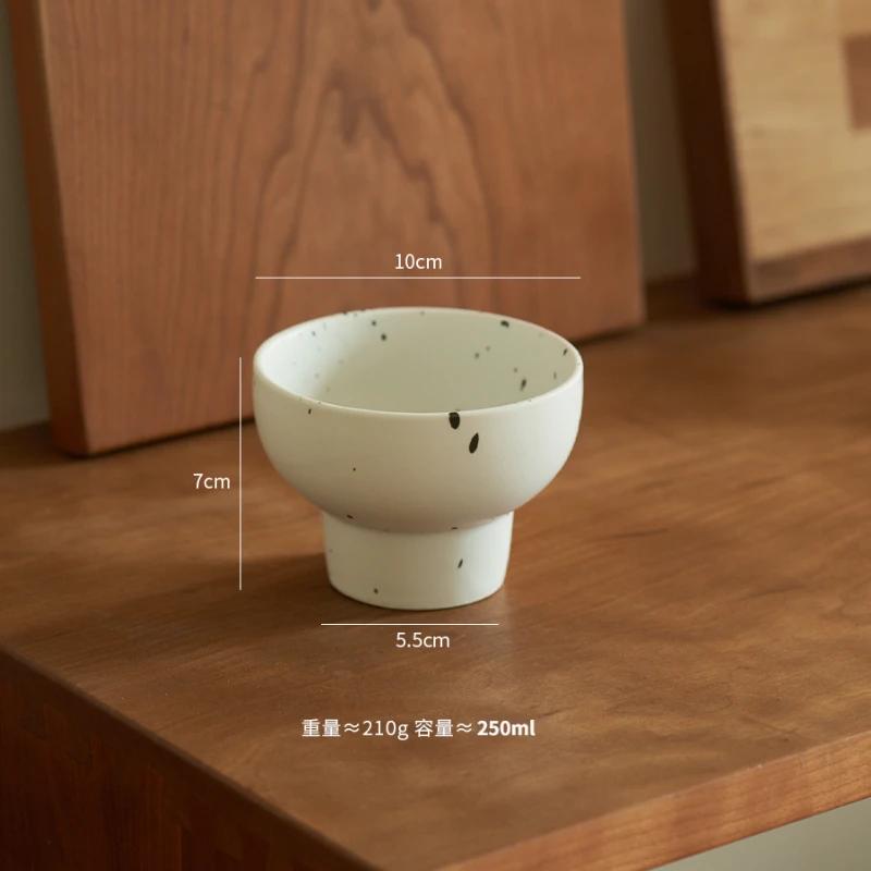 4 Inch Retro Ceramic Bowl Cute Rice Bowl Noodles Container Cereal Soup Dessert Snack Bowl Kitchen Tableware Microwave Safe