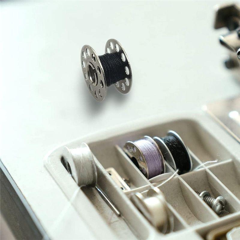 25PCS Universal Fit Sewing Machine Bobbins with Storage Holder Box for Home Handheld Machines Suitable for Beginners and Tailors