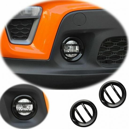 Pair Front Fog Light Lamp Cover Trim Bezels For Jeep Renegade + Black New