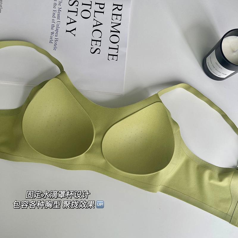 Soutien-gorge d'été ultra-fin en maille, Respirant, Coques fixes, Bretelles fines antidérapantes, Lingerie sans couture pour femmes