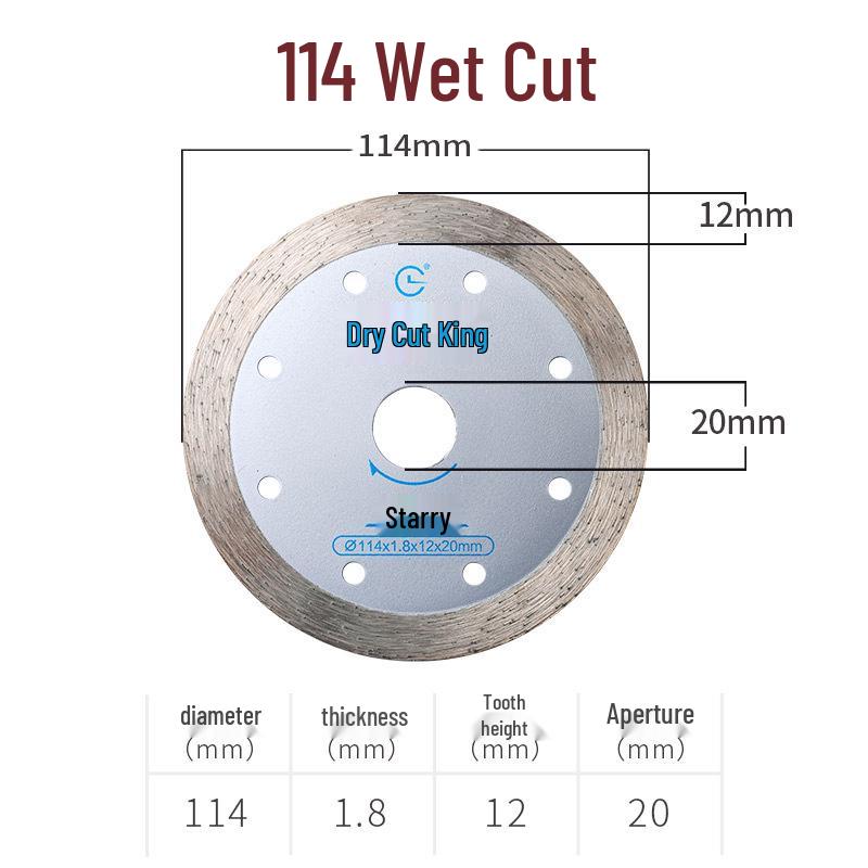 Changli Dry Cut King Diamond Angle Grinder Saw Blade 114
