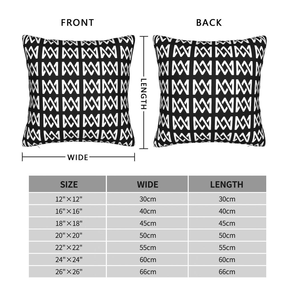 Marcus And Martinus Square Pillow Case Polyester Cushions for Sofa Music  4545cm Pillowcover Home Decor