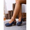 Plus Size New Women's High Heel Sandals Buckle Design Chunky Heel Comfort Retro Beach Holiday Outdoor Shoes