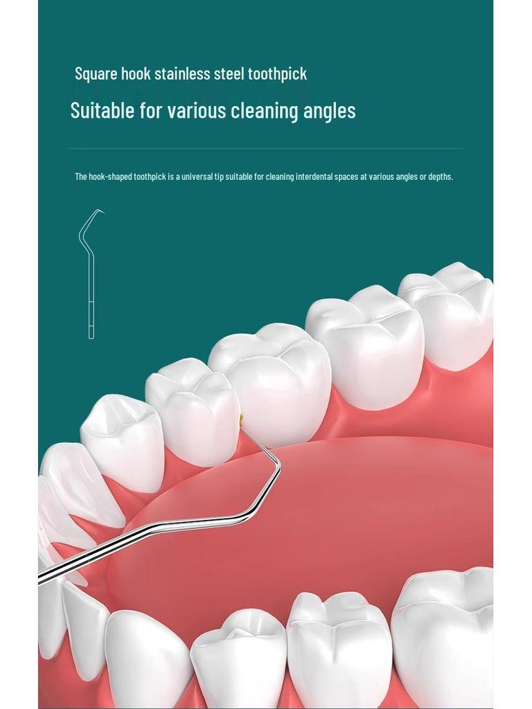 Portable 304 Stainless Steel Toothpick - Ultra Fine Metal Cleaning Tool