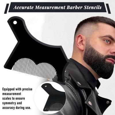 4ks/sada Muži Tvarovač vousů Hřebenový nástroj Průvodce sestavou vousů Profesionální styling vousů na obličejové vousy Kozí bradka Šablona zastřihování lemování tvarování okrajů