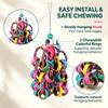 Parrot Shredding Foraging Toy Braided Rope Hanging Chew Toy for Budgie Cockatiel Lovebird Conure Small Medium Parrot Supplies