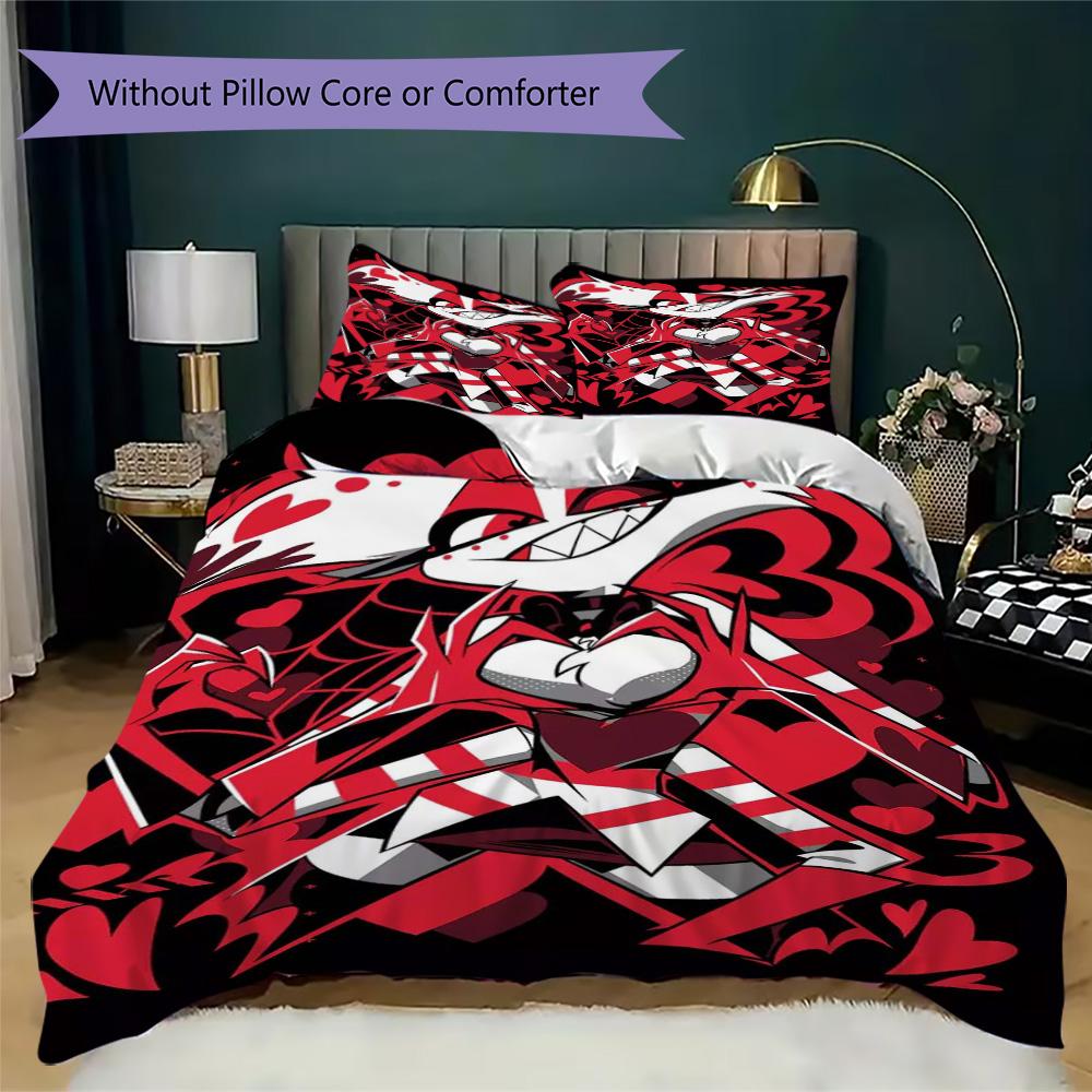 Chic Thorn Angel Cartoon Pattern Bedding,Quilt Set Quilt Cover Pillowcase Home Birthday Gift (1*duvet cover+2*pillowcase,without core)ZSJT0917134