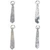 Geometric Crystal Tie With Metal Finish For Adults Casual Fashion Accessory