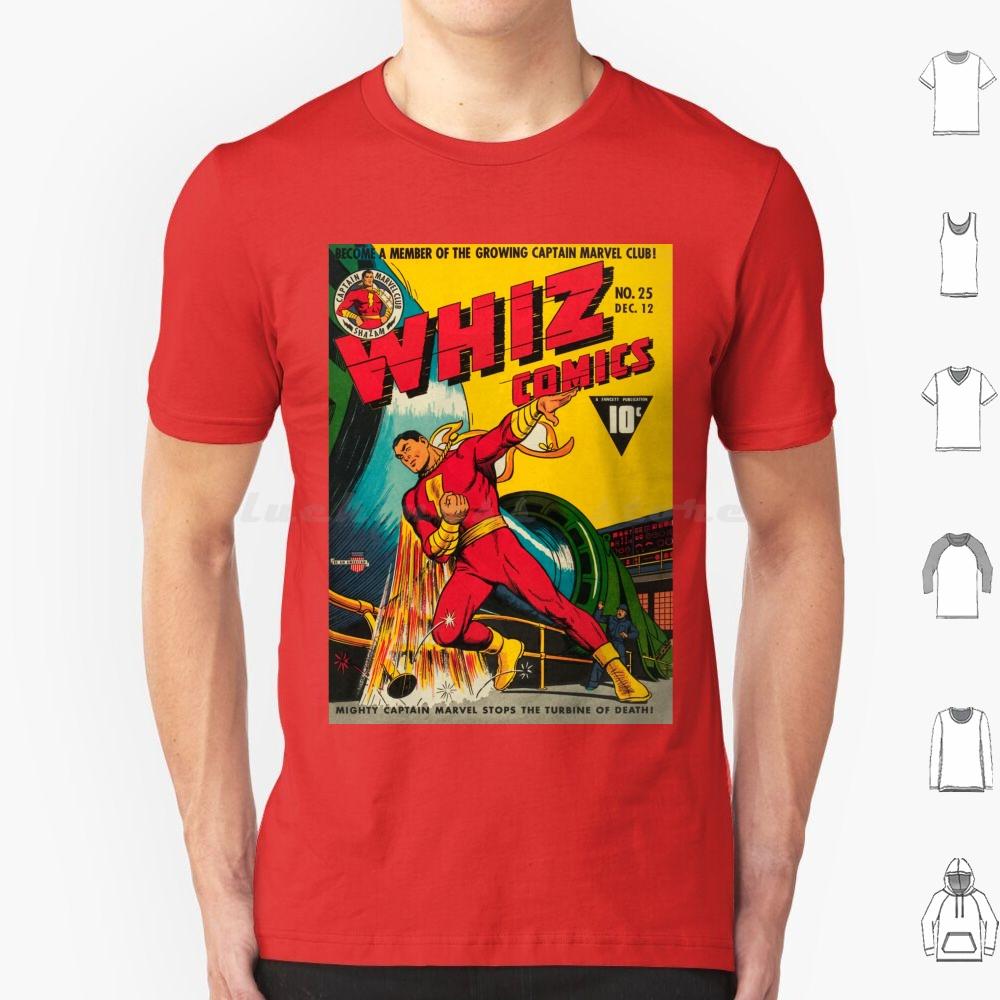 Whiz Comics 25 T Shirt 6xl Cotton Cool Tee Shazam Captain Golden Age Comics Superhero Retro 1940s Vintage Classic Old Graphic