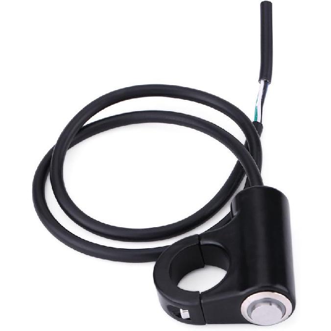 Motorcycle Handlebar Mount Button Switch 7/8" 22mm Motorcycle Push Start Button Horn Button Headlight Brake Fog Lights ON/Off Button with Blue Light