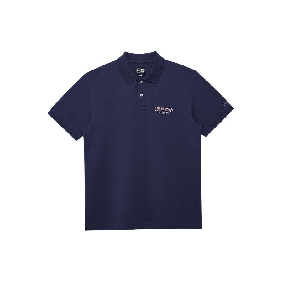 New Era SS24 Casual Letter Embroidery Short Sleeve Polo Shirt Unisex Polo Shirts Navy-Blue 14187354