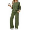 Women's Casual Fashion Comfortable Tops And Pants Home Pajamas Set