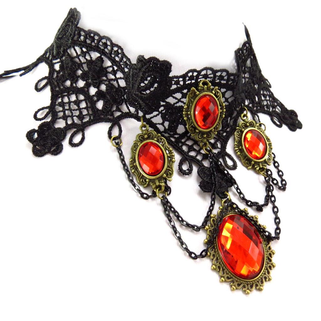 Les Trésors De Lily [K6575] - Designer Set 'Courtisanes' Red Black (lace)