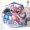 1pc Stitch,Lilo Automatic Folding Umbrella: Compact 8-Bone Design Cartoon Outdoor Travel Companion, Business Umbrella, Christmas Valentine's