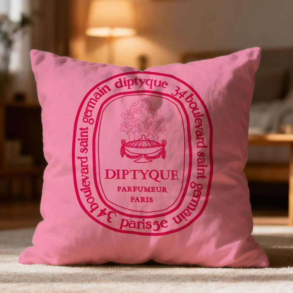 Fashion D-DDiptyque Cushion Cover Soft Washable Pillow Case Multi-Scene for Couch Bed Travel Office Use