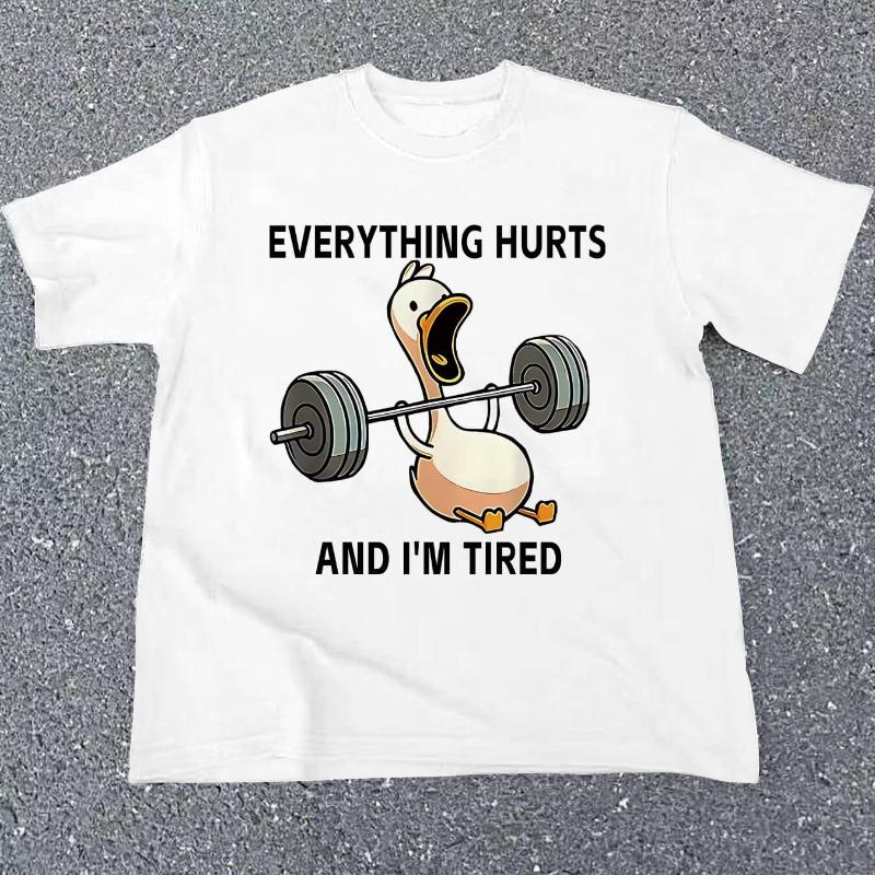 Trendy Printed Short Sleeve T-Shirt, Unique Design, Perfect for Street Looks XXL белый