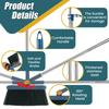 Folding Broom Dustpan Floor Brush Set Long Handle 180°Rotating Floor Broom Squeegee Dustpan Set Durable Home Clean Tools