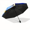 1pc Sonic the Hedgehog Automatic Opening/Closing Umbrella - Portable 3-Fold Design with 8 Ribs, Outdoor, for Fans, Travelers, Daily Use, Gift Ide