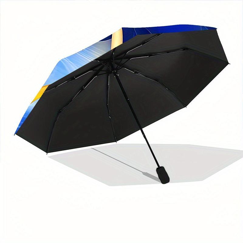 1pc Sonic the Hedgehog Automatic Opening/Closing Umbrella - Portable 3-Fold Design with 8 Ribs, Outdoor, for Fans, Travelers, Daily Use, Gift Ide