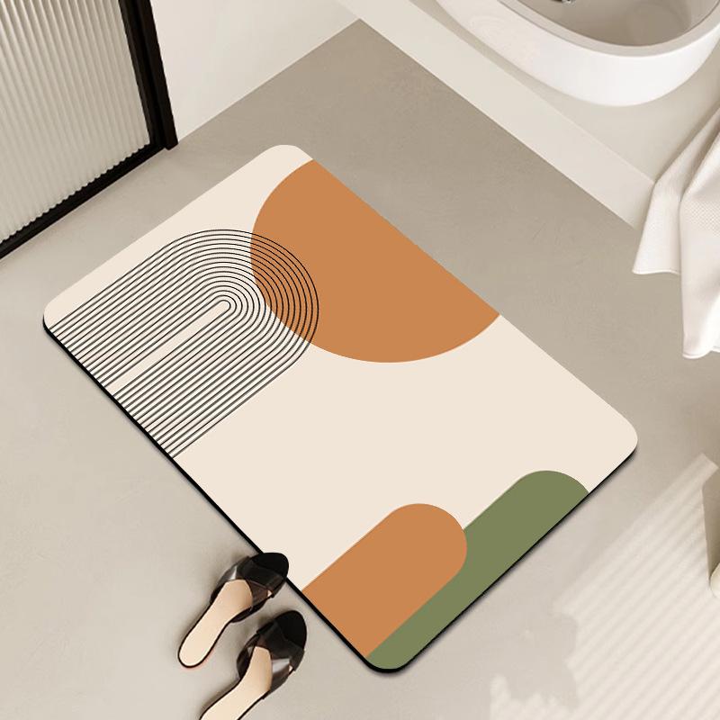 Japanese Diatom Mud Absorbent Non-Slip Quick-Dry Washable Floor Mat for Kitchen & Bathroom