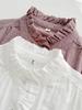 Women's Retro Cotton Linen Slimming Long Sleeve Shirt - Solid Color, Loose Fit for Spring & Autumn.