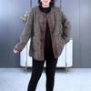 Plus Size Warm Wool Coat for Middle-Aged Women: Autumn/Winter Fashion for Casual Elegance