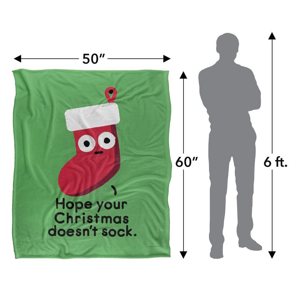 David Olenick Happy Holidays And Stuff Silky Supersoft Blanket