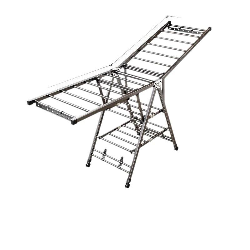 Floor-Standing Vertical Folding Balcony Clothes Drying Rack for Home and Dorm Use