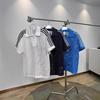 Korean Style Blue Hollow Knit Polo - Refreshing Spring/Summer Short Sleeve Casual Top