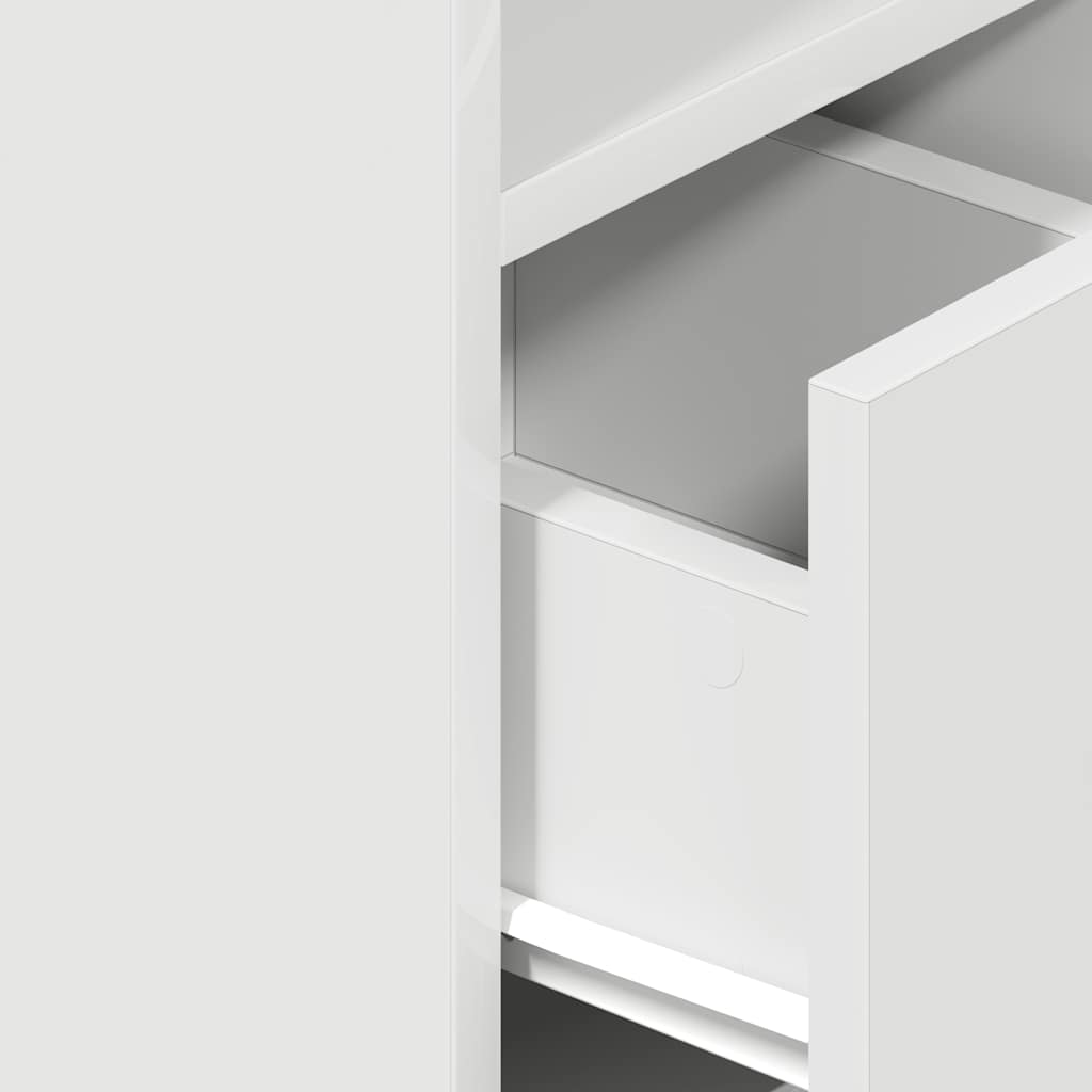 Nightstand with Drawer White 25 x 31 x 66 cm