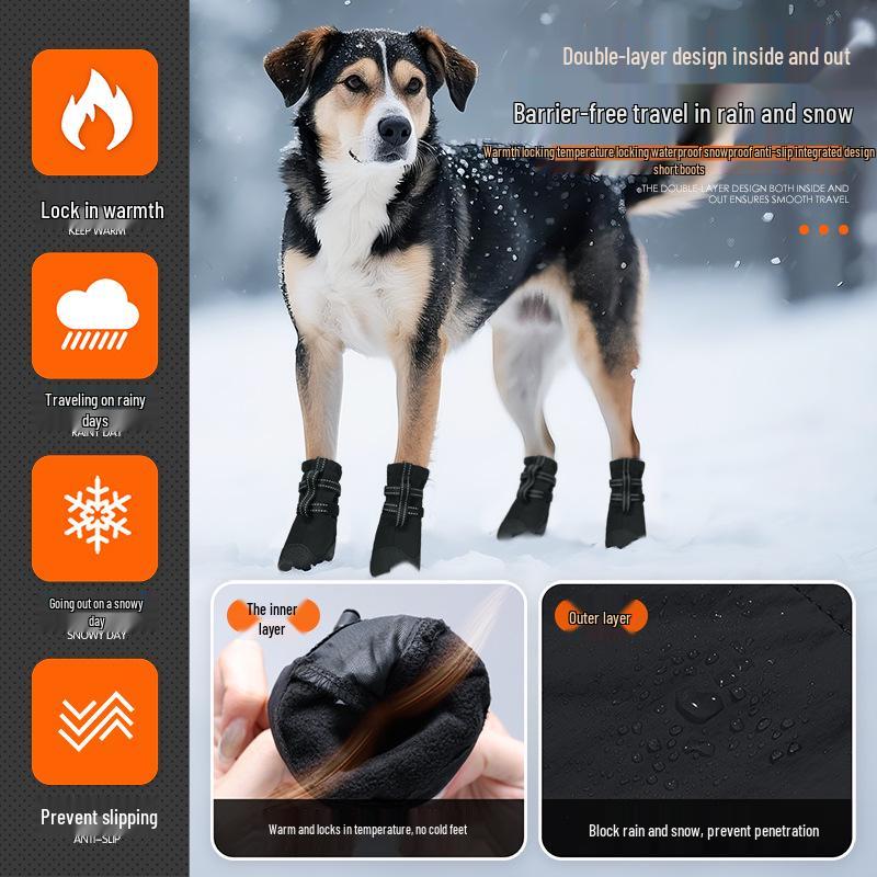 Waterproof Anti-Slip Soft Sole Shoes for Medium to Large Dogs - Outdoor Wear-Resistant Pet Supplies