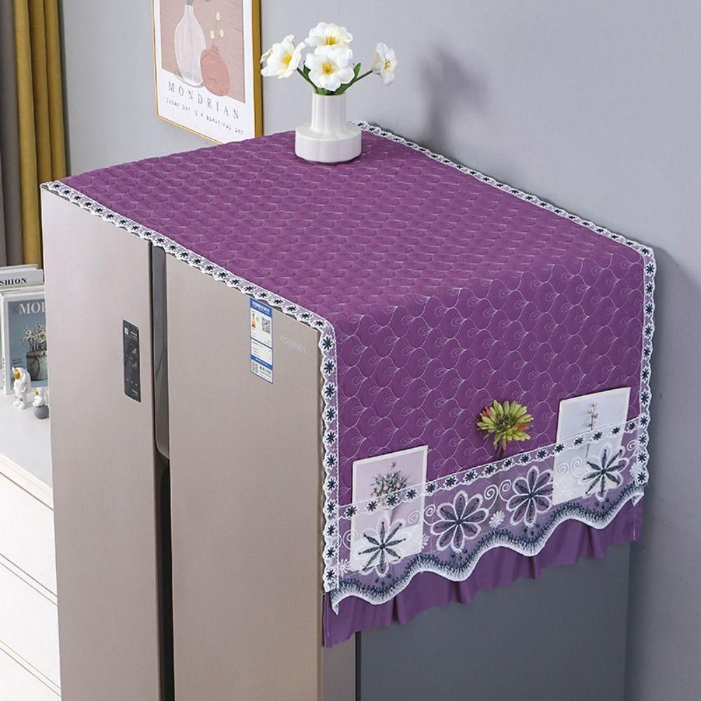 New 55x140cm Refrigerator Dust Cover Single Door Dust-proof Washing Machine Towel Starfish Embroidered Cabinet Decoration Cover