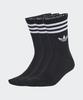 adidas 3-Stripe Crew Socks 3 Pairs - Black / Jv7402