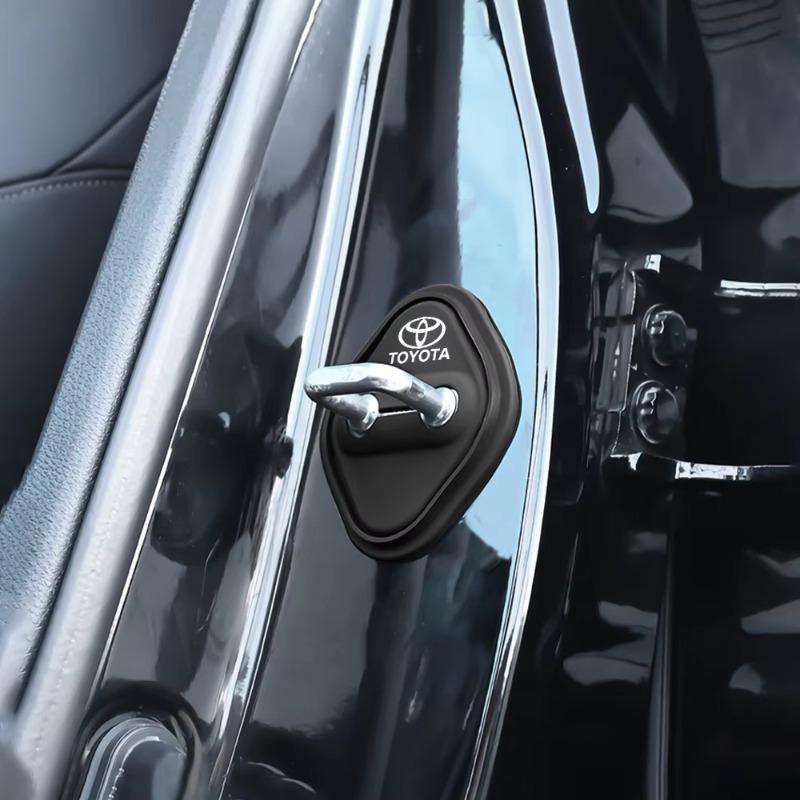 4Pcs Silicone Car Door Lock Cover Protector Clips, Anti-rust Dustproof for Toyota Corolla Camry RAV4 Avalon Interior Accessories
