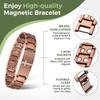Křížový magnetický náramek z čisté mědi pro muže s magnety s ultra silou, nastavitelný, šperkovnice, vánoční dárky