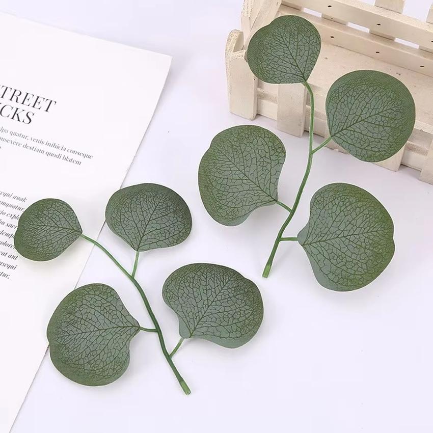 Artificial Plants Eucalyptus Leaves Black Willow Leaf For Festival Wedding Home Decoration Diy CraftsWreaths Accessories Bouquet