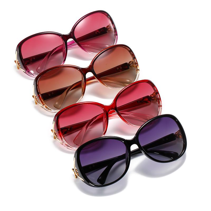 Hot Fox Head Glasses With Diamond Point Paint Polarized Sunglasses, Women'S Personalized Street Shot Concave Sunglasses