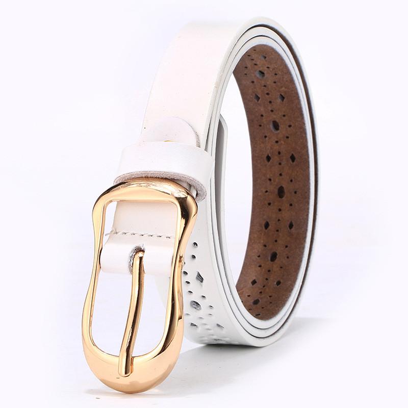 Korean Style Ladies Genuine Leather Belt With Stylish Pin Buckle For Work And Leisure