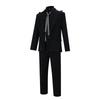 Completo Cosplay Crowley di Good Omens in Tessuto Poliestere per Eventi di Costume di Halloween