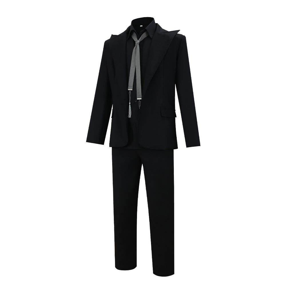 Completo Cosplay Crowley di Good Omens in Tessuto Poliestere per Eventi di Costume di Halloween