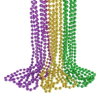 Decorations Bead Necklaces Set - Green Purple Gold Beads - Ideal Party Decorations For Women, For Throws