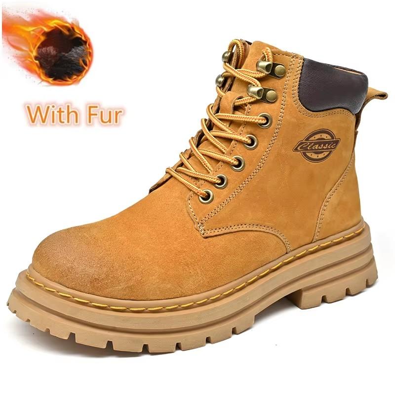 Fashion Desert High-top Hiking Shoes Non-slip Male Motocross Boots Handmade Versatile Botas Comfy Sneakers New Fashion Men's Ankle Boots