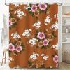 Floral Shower Curtain Waterproof Fabric Bathroom Decor Ambiance Modern Style Home Decoration Privacy 3D Printing Custom Size Sho