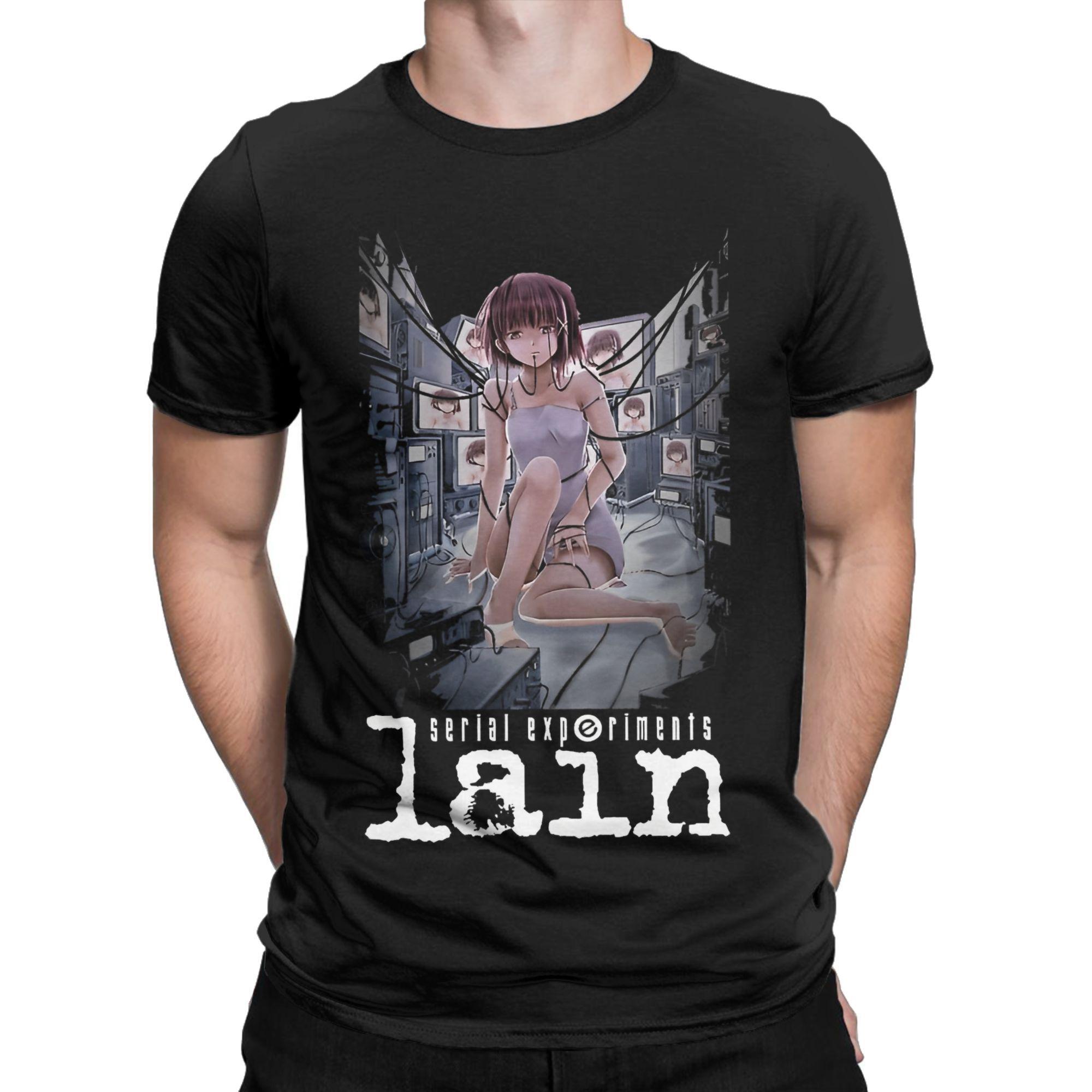 

Футболка Serial Experiments Lain Anime Fashion для мужчин и женщин из хлопка с рисунком ужасов XXXXXL