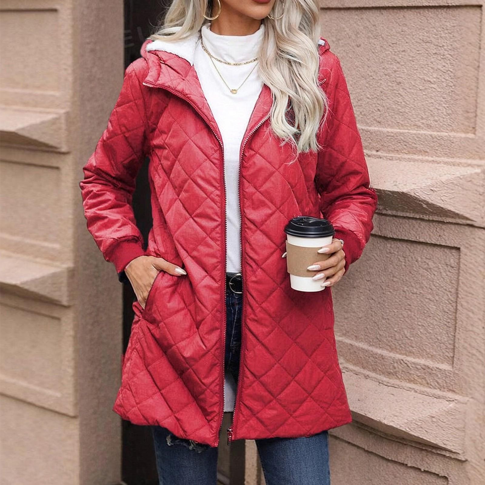 

Женские пальто с капюшоном, уличный ветрозащитный плащ с капюшоном, однотонная тренчкот-куртка XL красный