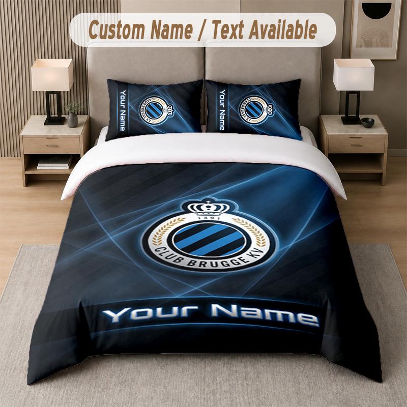 Club Brugge FC Design Bedding Set Custom Text 1 Duvet Cover & 2 Pillow Cases
