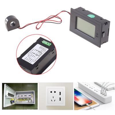 Mini skaitmeninis voltmetras ampermetras AC skydelis Amp Volt Įtampos srovės matuoklis testeris dvigubas LCD ekranas