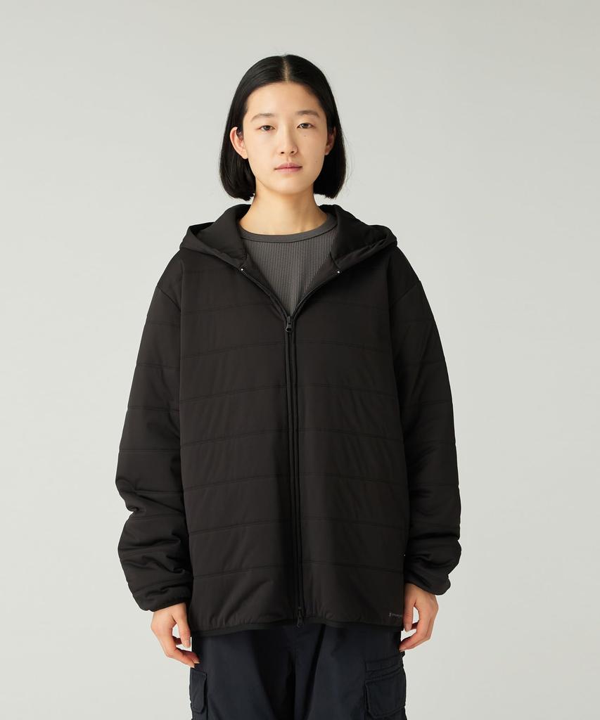 Snow Peak Flexible Insulated Zip Up Hoodie and Size L SW-25AU002, Men's Women's, Black,