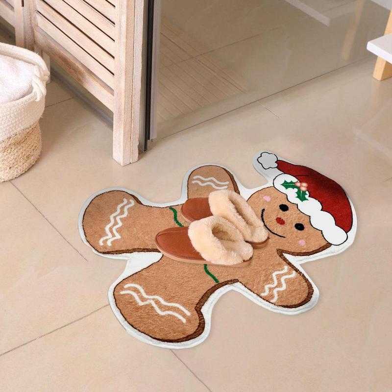 Lebkuchen Küchenteppiche Weihnachtsfußmatte Bodenmatte Mit Lebkuchenmann Rutschfeste Badematten Fußmatten Für Innen Schlafzimmer