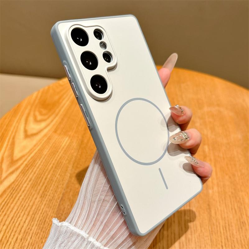 Luxuriöses Mattes Magnetisches Kabelloses Ladecase für Samsung A56 A26 A17 S26 S25 S24 S23 FE Plus S22 Ultra für Magsafe Bumper Hülle